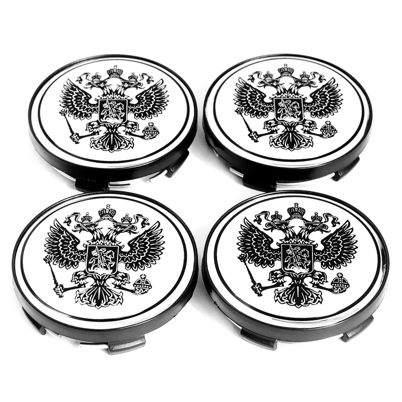 4Pcs 58mm Russia Russian National Shield Car Wheel Center Cap Hub Cap Auto Rim Hubcap Cover Car Styling Modification Accessories