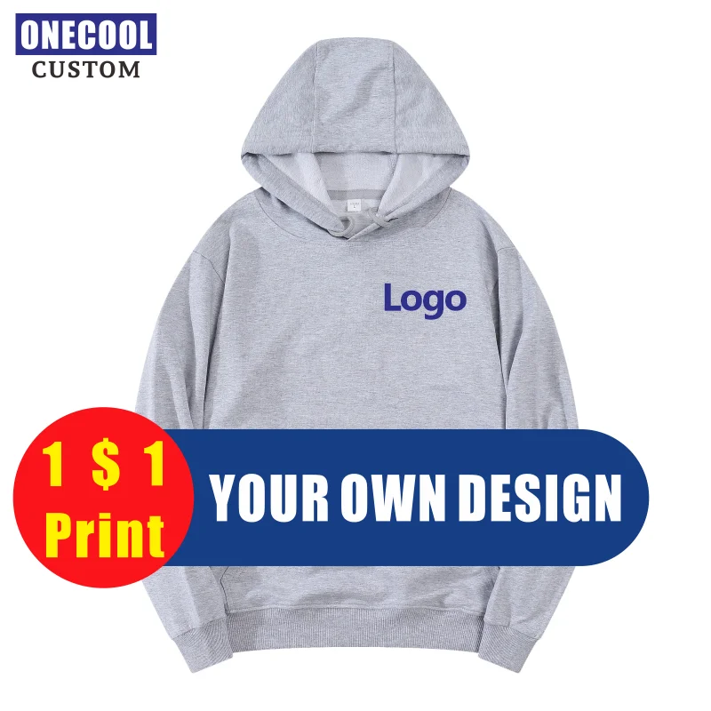 

8 Colors Cotton Hoodie Custom Logo Embroidery Team Brand Sweatershirt Print Photo Text Men And Women Hooded Sweater ONECOOL