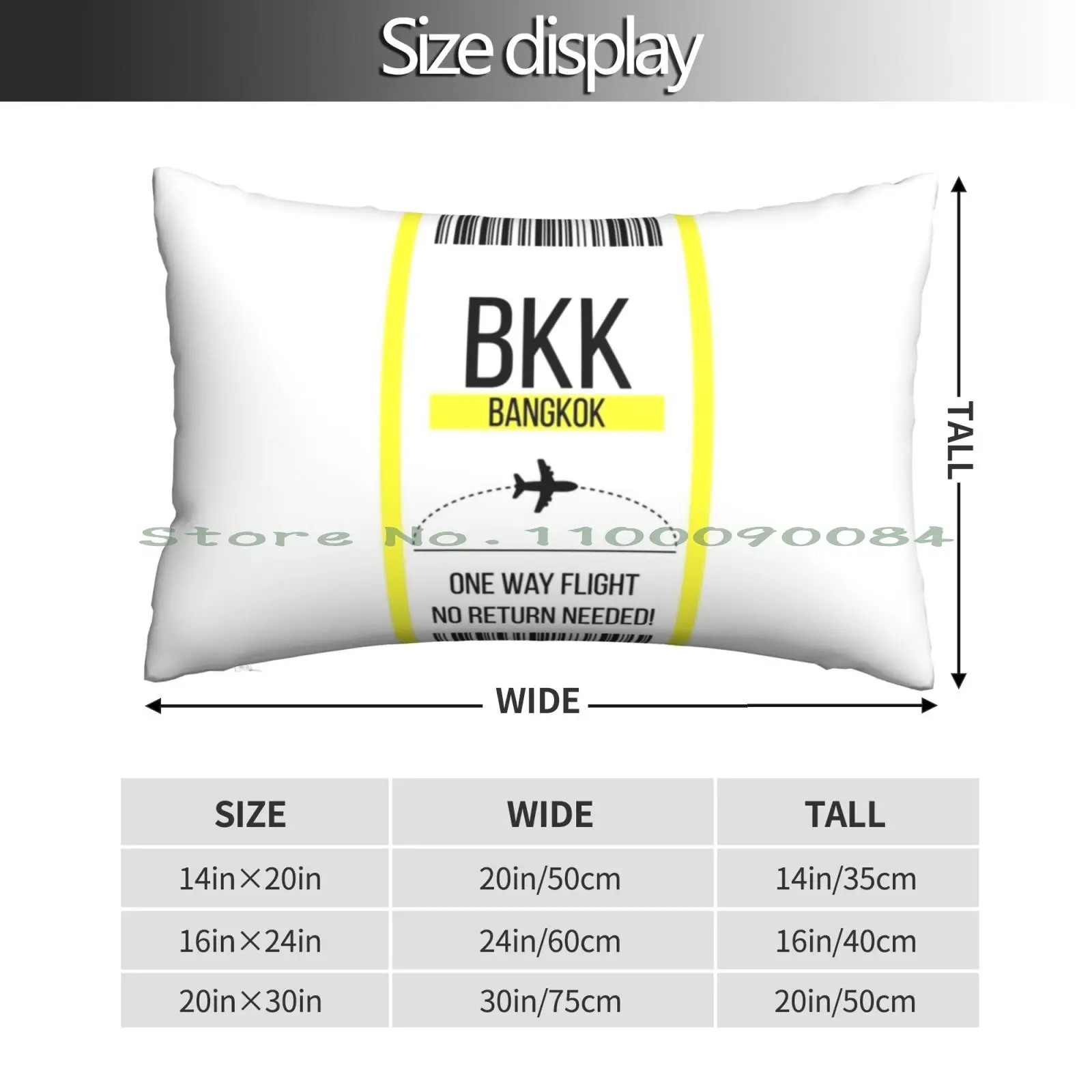 One Way Ticket To Bangkok! Pillow Case 20x30 50*75 Sofa Bedroom Tzos Xtz Cryptocurrency Bitcoin Btc Ethereum Blockchain