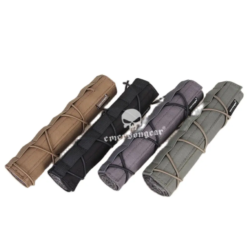 

Emersongear Тактический глушитель 22 см, глушитель, крышка Mirage, защитный рукав, глушитель, чехол, тканевая панель, страйкбол, Охотничья трубка