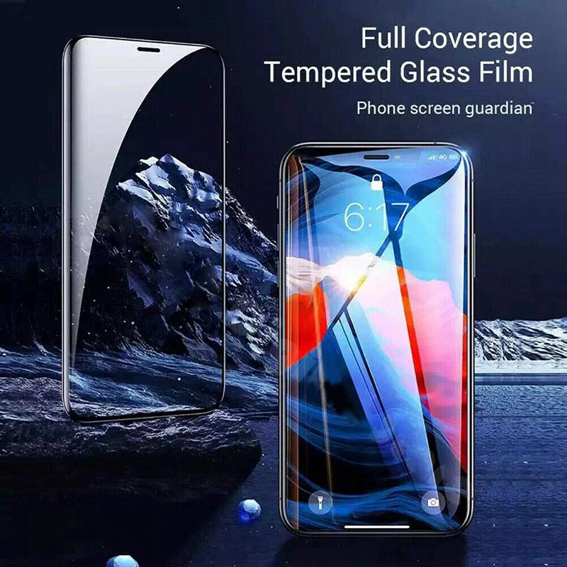 Hoco Tempered Glass for iPhone 15 14 13 12 11 Pro Max X Plus XR Protective For iPhone 7 Full Screen Protector Curved Edge Film