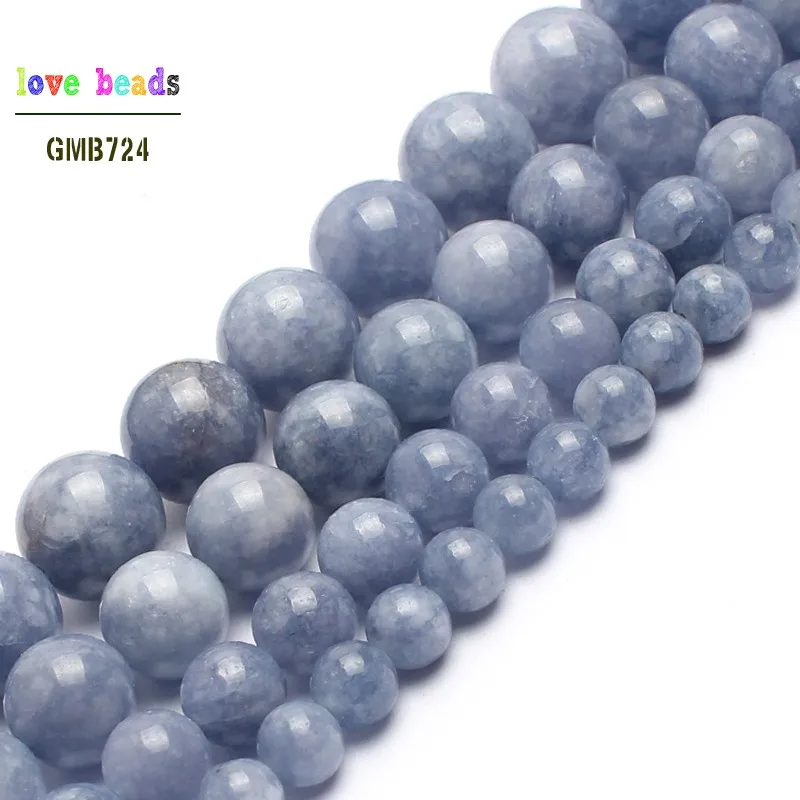 6/8/10mm Electroplating Angel Stone Angelite Imitation Beads for Jewellery Making 15 Inch DIY Bracelets for Women