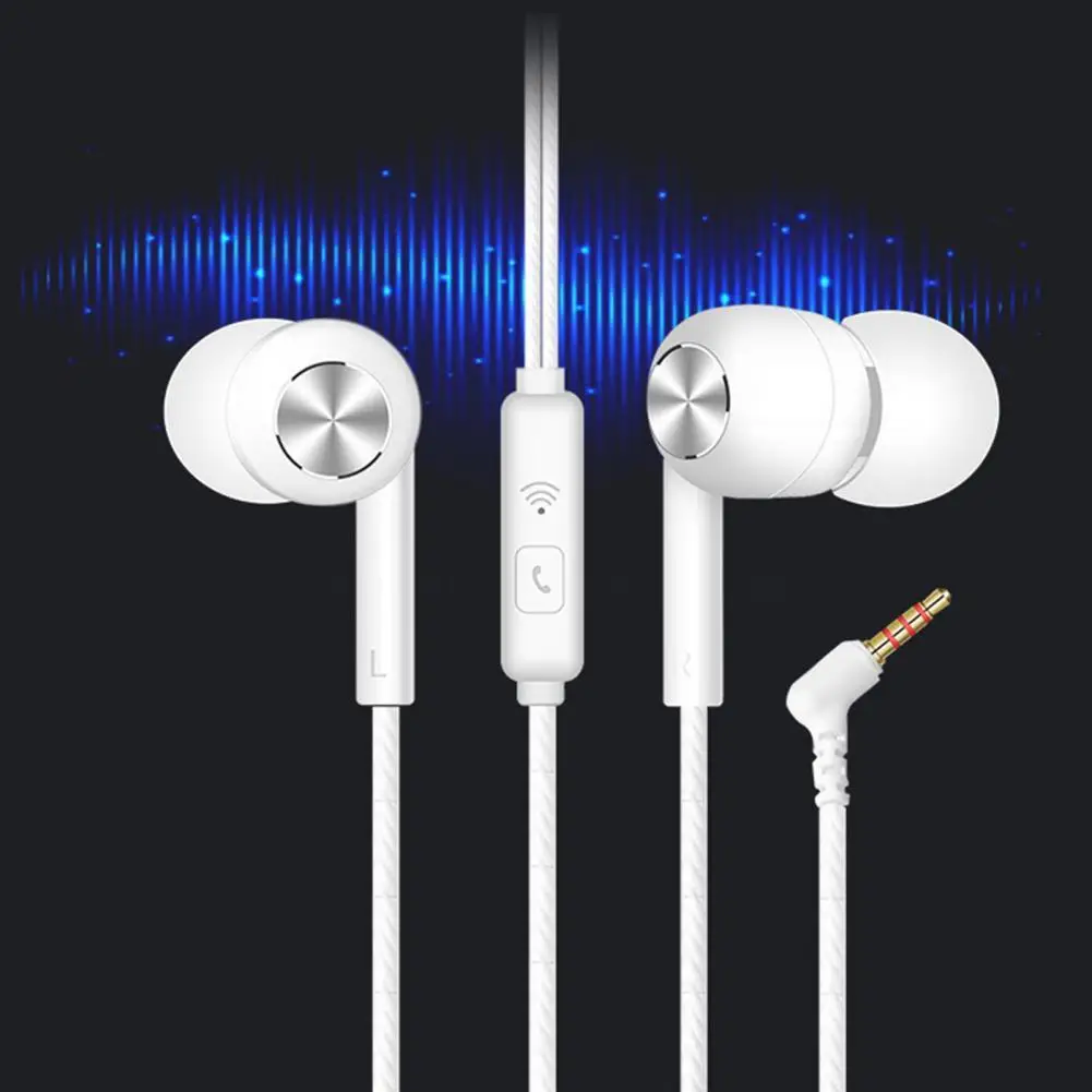 Earphone Durable Earpieces Simple Long Service Life  Practical Earbuds with Mic