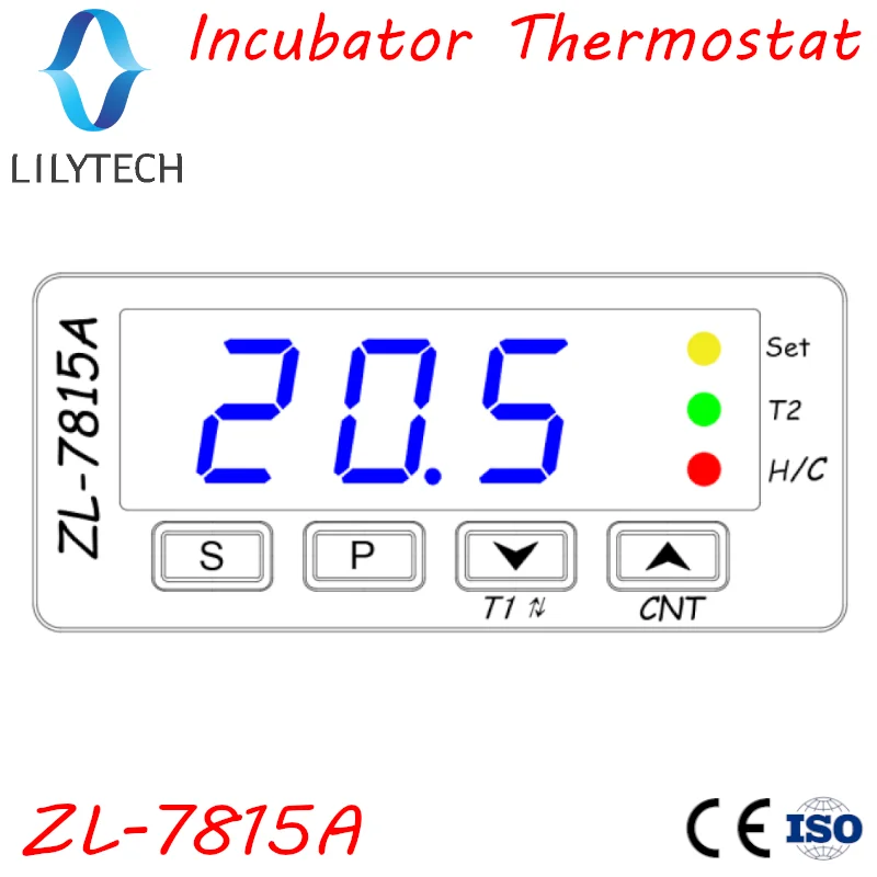 ZL-7815A, Thermostat for Incubator, Incubator Controller, with Two Timer Outputs for Egg Tray Turn and Air Exhaustion, Lilytech