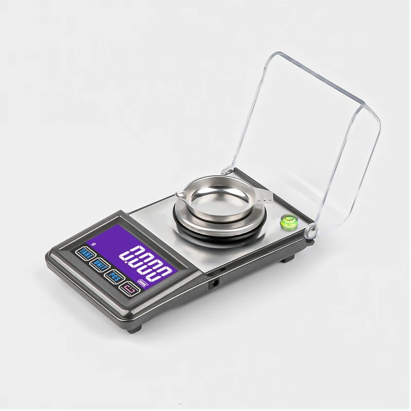 50g/0.001g Precision Digital Milligram Scale Mini Electronic Balance Powder USB Scale Touch Screen LCD Gold Jewelry Carat Scale