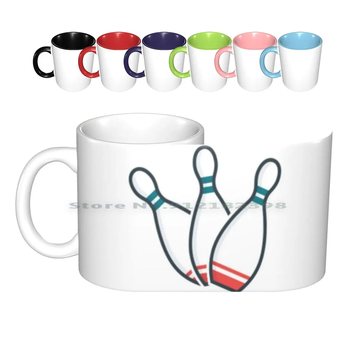 Bowling Game Stickers Ceramic Mugs Coffee Cups Milk Tea Mug Bowler Ball Alley Team