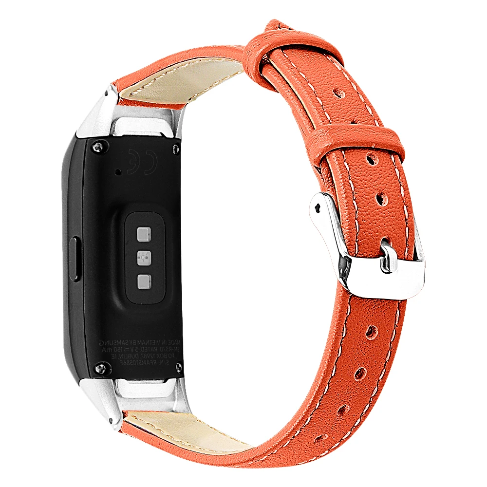Leather Wrist Band for Samsung Galaxy Fit SM-R370 Smart Bracelet Strap Replacement Watchband for Samsung Galaxy Fit R370