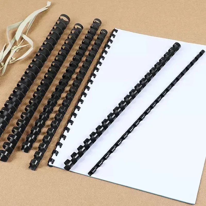 90PCS/BOX PVC Coil Aprons 21 Holes 20-80 Sheets Plastic Rings For A4 File Documents Tender Supplies Comb Binding Machine Accesso