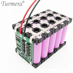 Turmera 18650 Battery Bracket Holder 3x5 4x5 3S 12V 25A Balance BMS Protected Board for 3S 10.8V 12.6V Lithium Battery Pack  Use