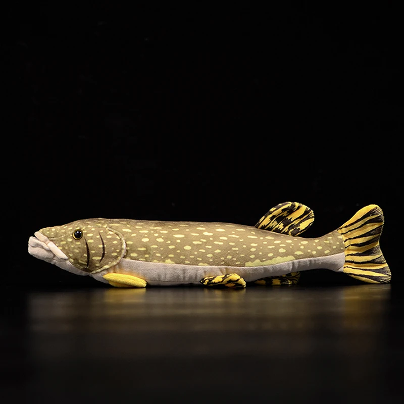 Hot Original Soft Lifelike Northern Pike Fish Stuffed Plush Toy Simulation Cute Sea Animal Doll Christmas Birthday Gift for Kids