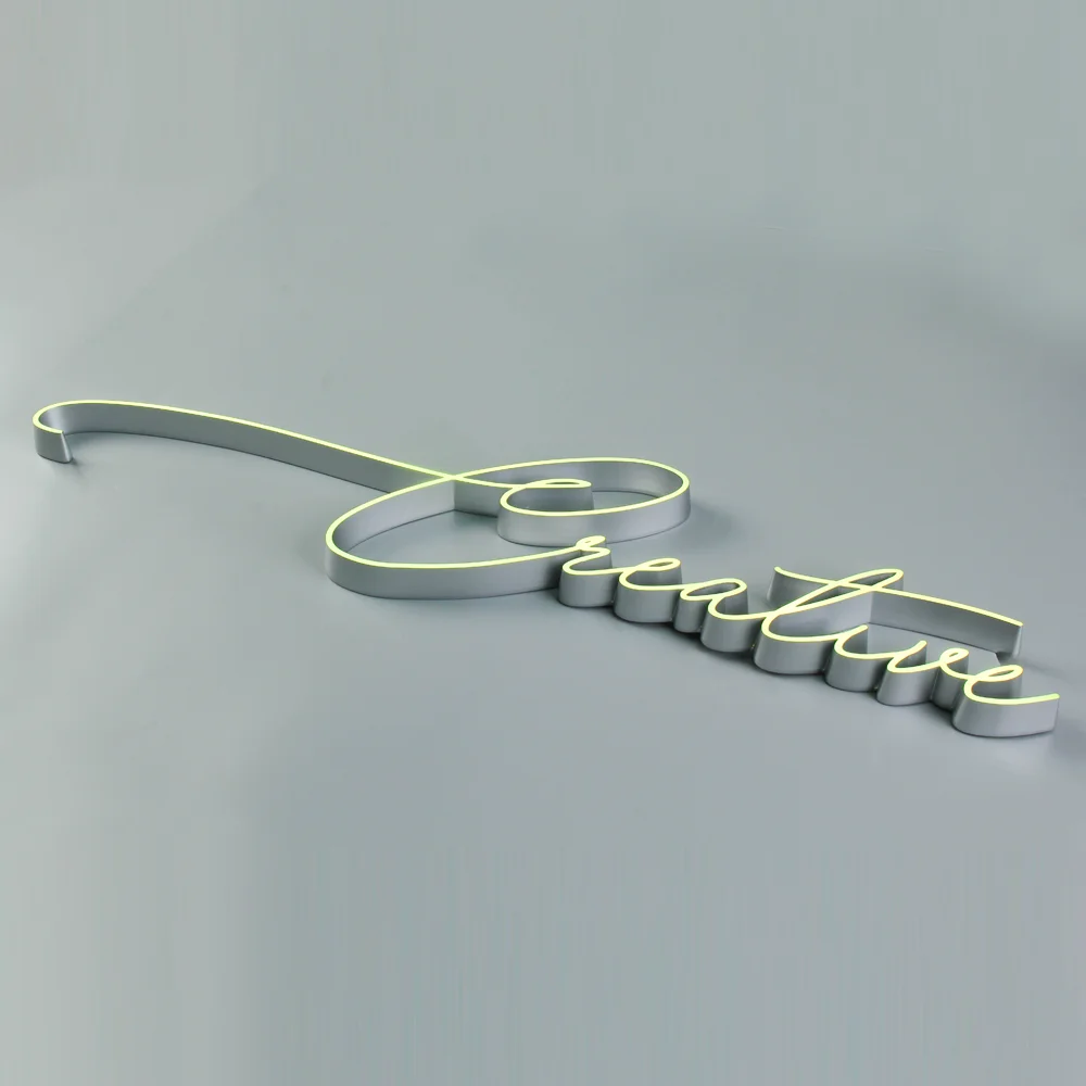 Ultra Dunne Acryl Led Neon Sign Met Programmeerbare Rgb Led 3D Handschrift Letters Gebouwd-Up Bewegwijzering