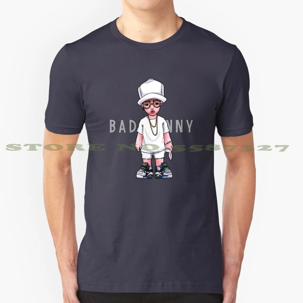 Bad Bunny 100% Cotton T-Shirt Bad Bunny Bad Disciplina Reggae Rap Rapper Hip Hop Mayores Trap Ozuna