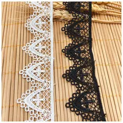 Unilateral Flower Cross Lolita Skirt Wedding accessories Embroidered Lace fabric Sewing Garment DIY Crafts Sewing Ribbons