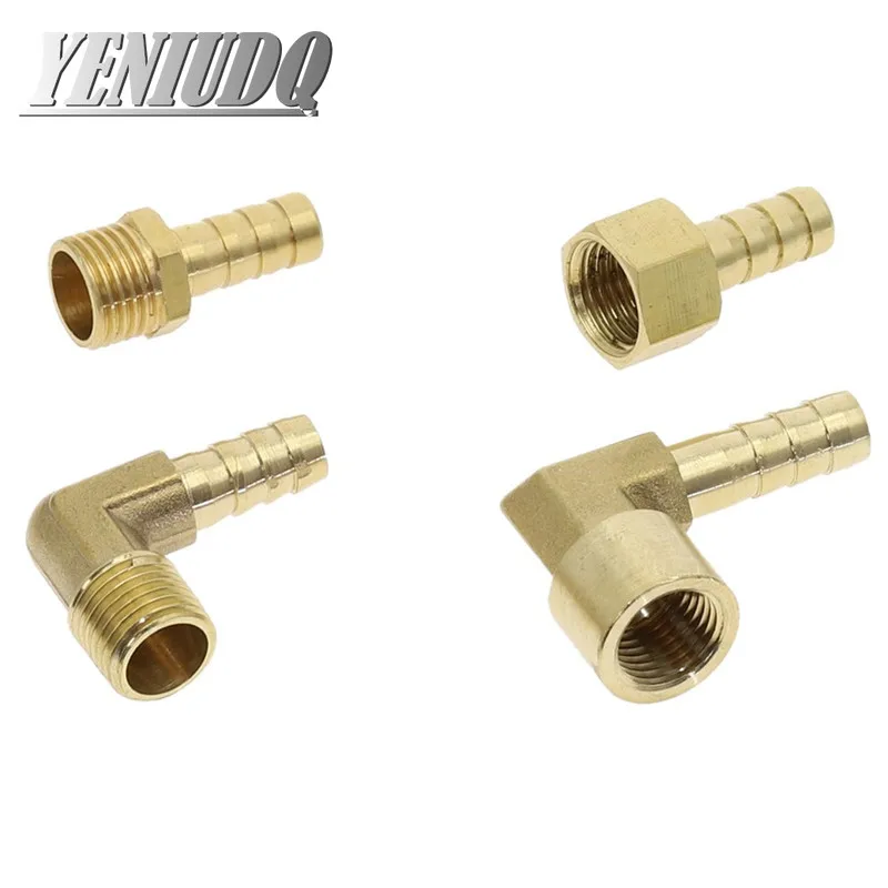 Brass Hose Fitting 4mm-19mm Barb Tail 1/8\