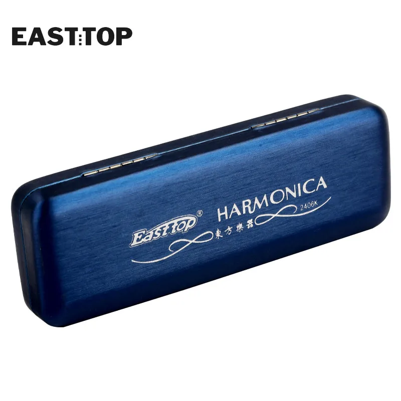 EASTTOP Tremolo Harmonica, Órgão da Boca, Harmônica para Adultos, Estudantes, 24 Buracos, T2406K, Chave de C