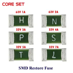 Fusible de desconexión positiva de una sola vez, fusible de restauración SMD, soplado lento, 1206, 1A, 2A, 3A, 4A, 5A, 7A, nuevo, 50 unidades por lote