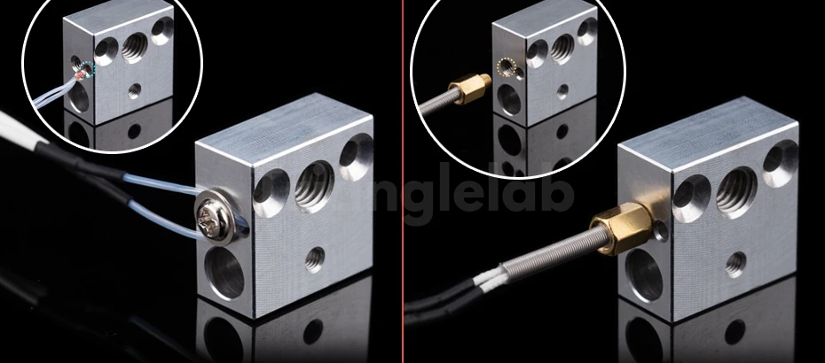 Triangle lab m3 Schraub befestigungs therm istor 104nt-4-r025h42g (104gt-2) 100k 3950 Hoch temperatur 300 ℃ für 3D-Drucker Heat brack – Detail 29