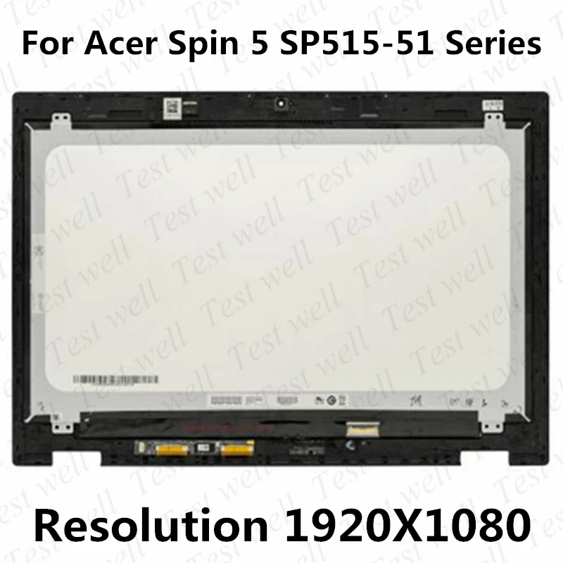 

15.6" for acer Spin 5 SP515-51N NP515-51 FHD LCD Laptop Touch Screen Digitizer Assembly with Frame Bezel