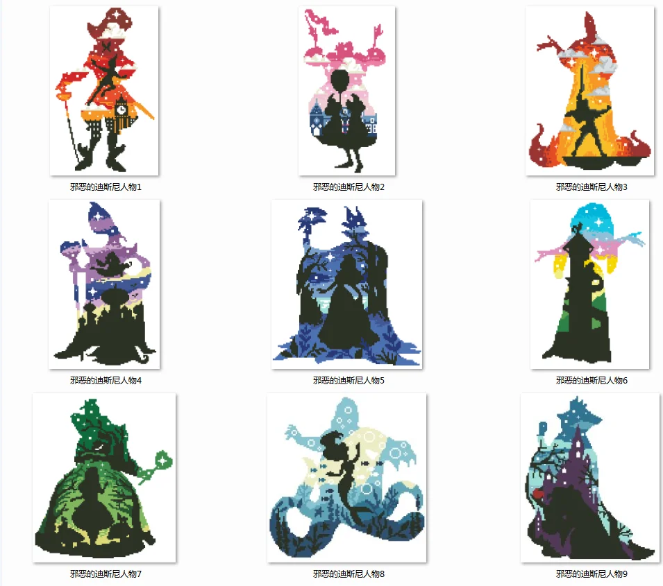 Evil   Characters 1 Counted Cross Stitch 11CT 14CT 18CT DIY  Cross Stitch Kits Embroidery Needlework Sets