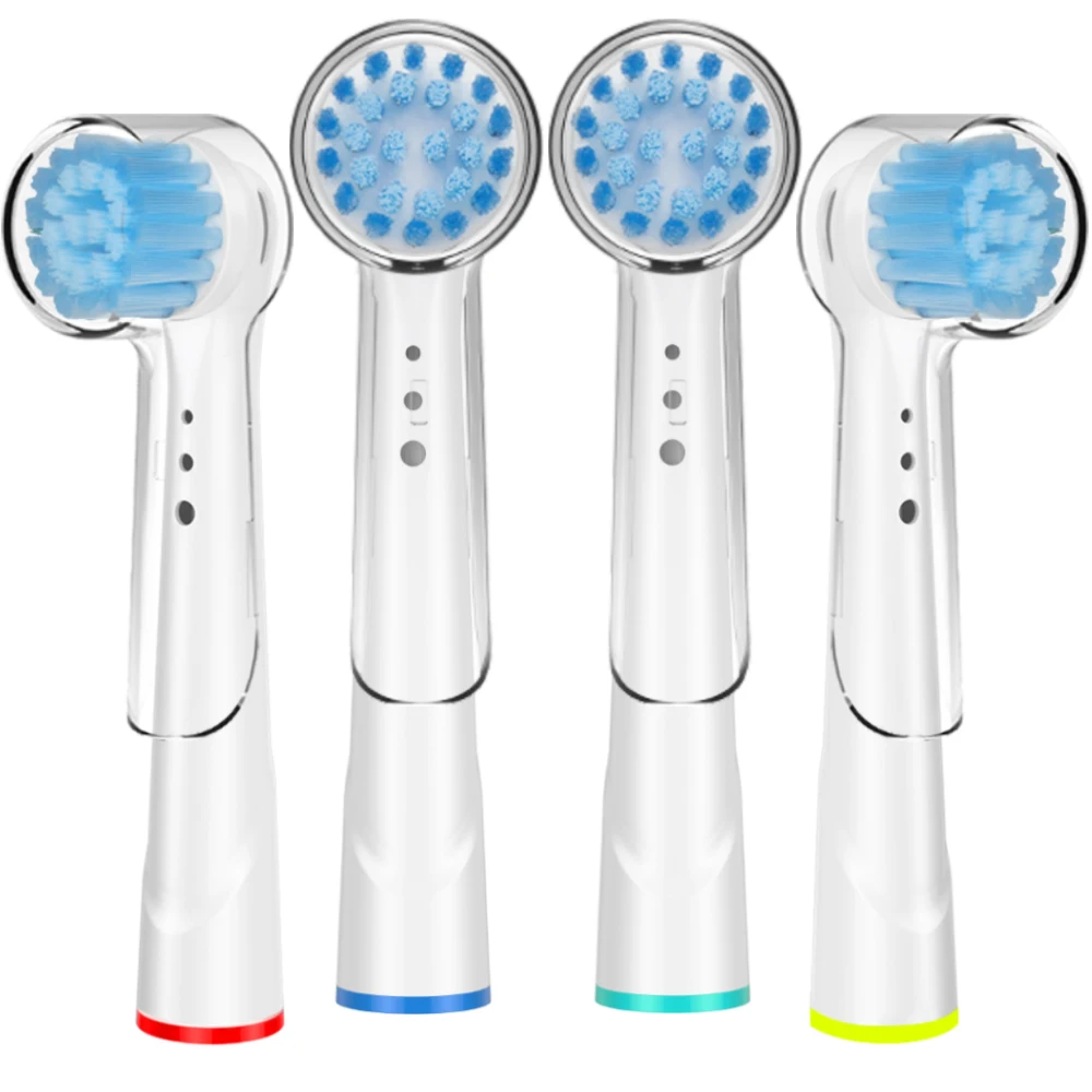 4Pcs Sensitive Soft Toothbrush Heads with Cap for Oral B Toothbrush Heads Compatible with  oral b brush head  eb20 brush head