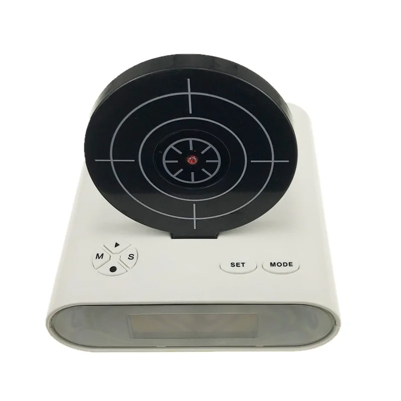 Creative Gun Alarm Clock Gadget Target Laser Shoot Recordable Digital Clock Portable Child Bedroom Multipile Alarm Clock LA224