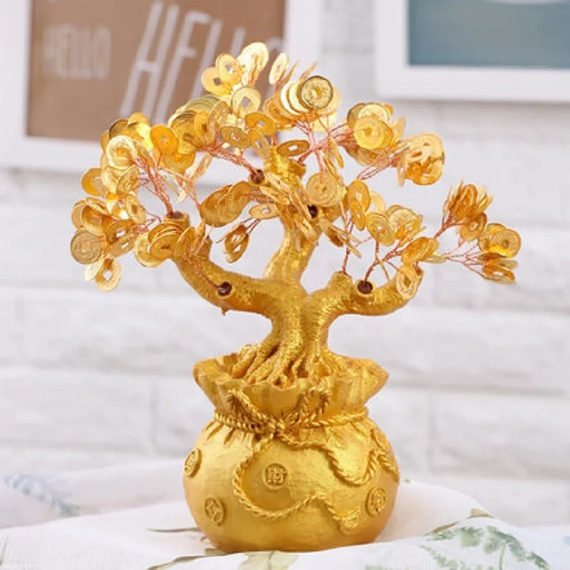 Copper Coin Tree Customized Good Fortune Golden Shop Opening Decoration Lucky Gift