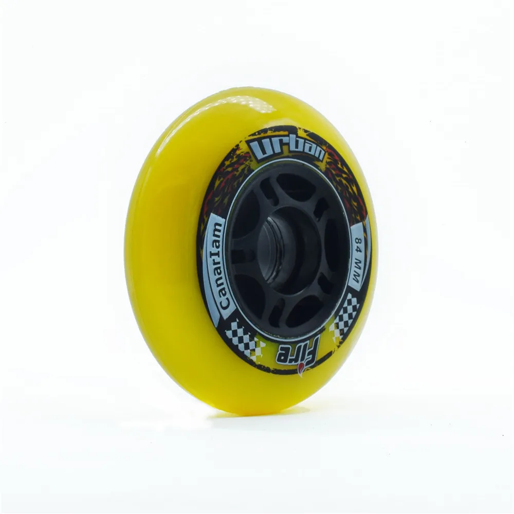 MmInline-Rueda de patines de velocidad de 84mm, 90mm, 100, 24mm, 84A, patines de ruedas de alta elasticidad, pista de PU, Slalom Street Road, ILQ-11 de neumáticos, 2 uds.