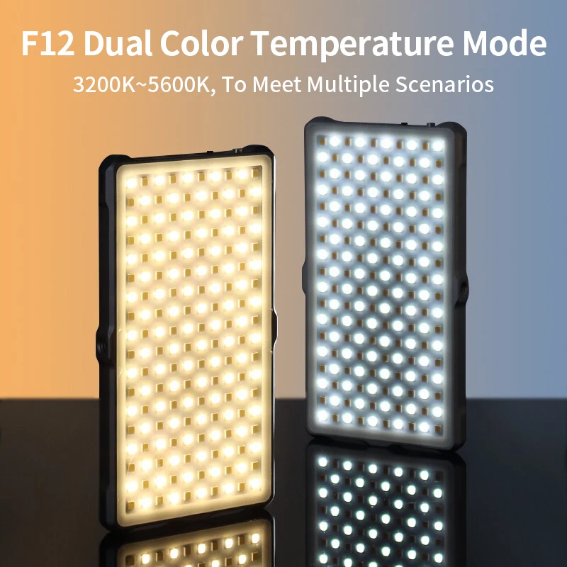 Litufoto para fotografar, transmissão ao vivo tipo-c interface à mão lâmpada de preenchimento 9w 3200k-5600k dupla temperatura de cor luzes led de vídeo