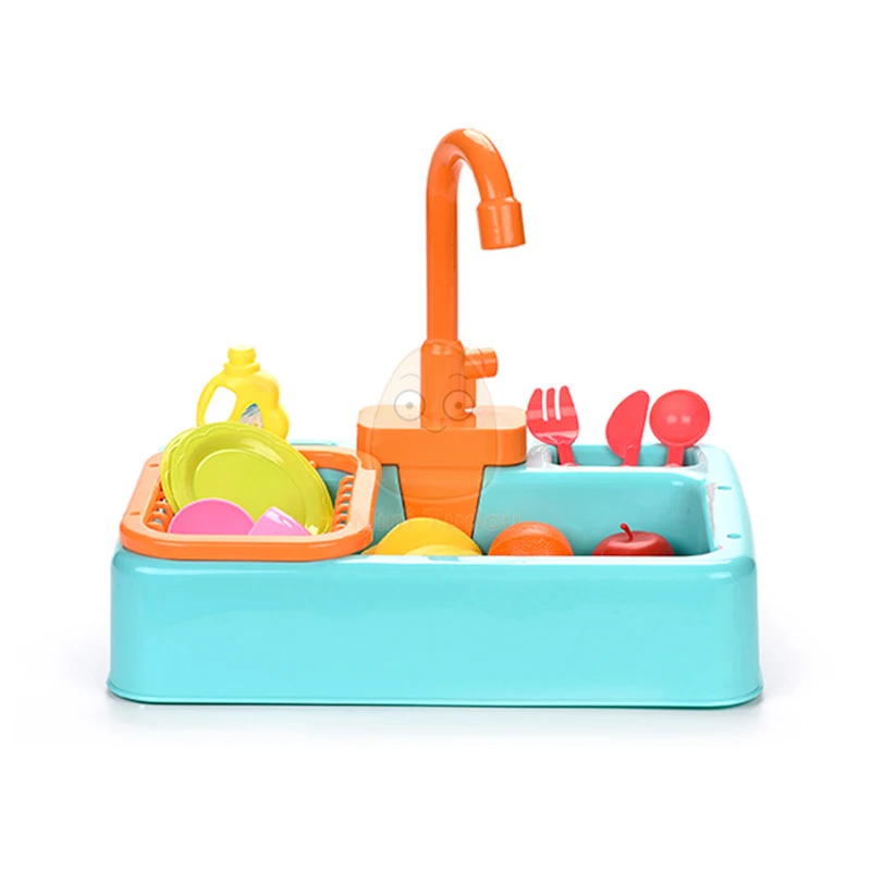 Kitchen Toy Plastic Dish Wash Sink Set Children Simulation Pretend Role Play Housework Kit Early Educational Toys For Children