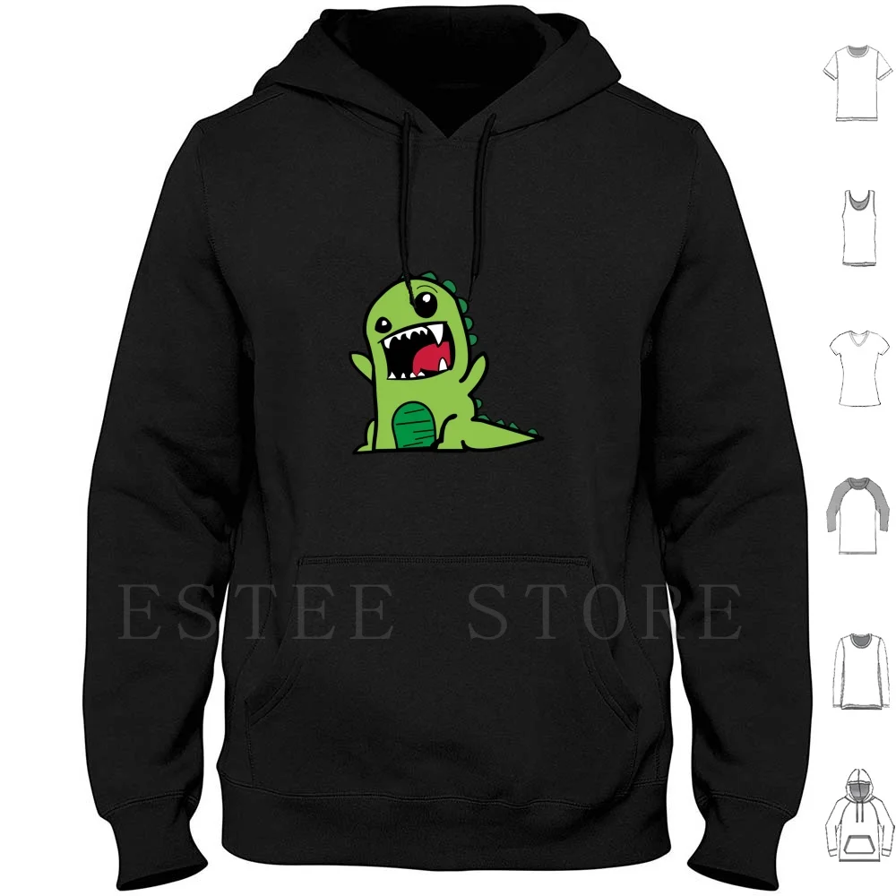 Dinosaur Hoodies Long Sleeve Dinosaur Funny Fun Child Reptile Green Animals