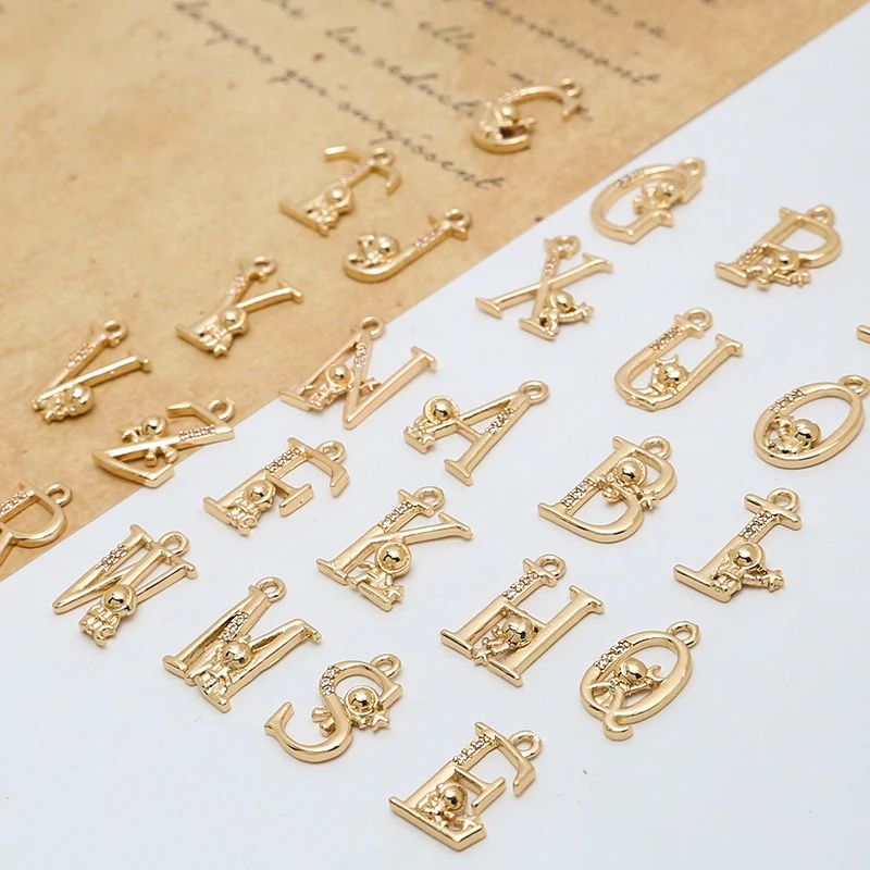 26pcs/lot astronaut decoration letter alphabet shape copper floating locket charms diy jewelry earring/necklace accessory