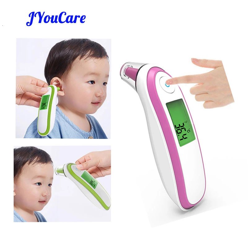 JYouCare Medical Infrared Digital Ear and Forehead Laser Body Thermometer Baby Adult Fever Temperature Non-contact CE termometro