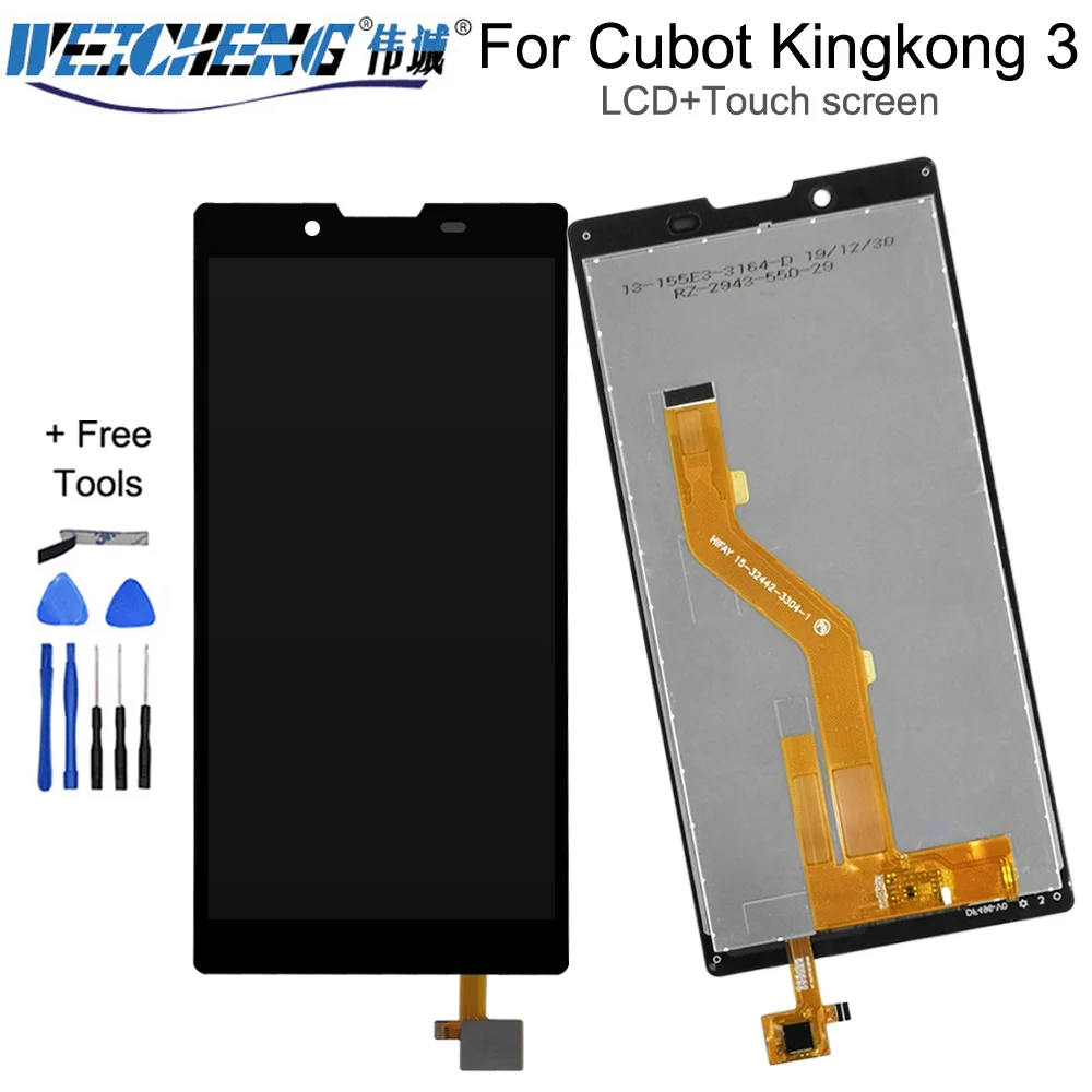 

5.5'' Black For Cubot KingKong 3 LCD Display with Touch Screen Digitizer Assembly For Cubot King Kong 3 Phone Accessories+Tools