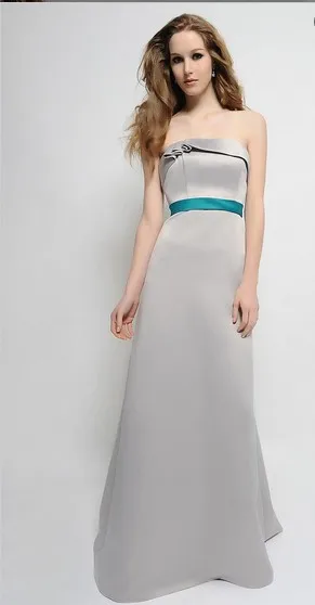 

free shipping new fashion 2013 formal gown dinner dress plus size brides maid dresses vestidos gray long Bridesmaid Dresses