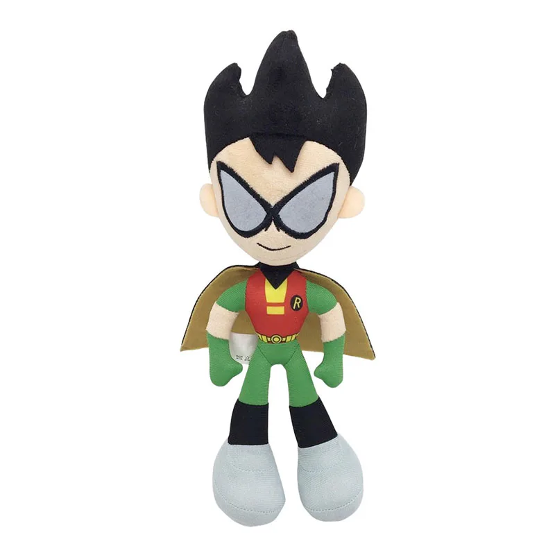 25CM Kawaii Movie Teen Titans Go Plush Dolls Toys Robin Cyborg Starfire Raven Beast Boy Stuffed Peluche Juguetes Kids For Gifts