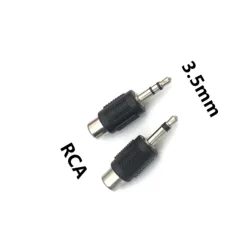 1pcs RCA Jack Connector to Jack 3.5 MM mono/stereo Plug Adapter Nickle plated Quality plastic Audio RCA Plug