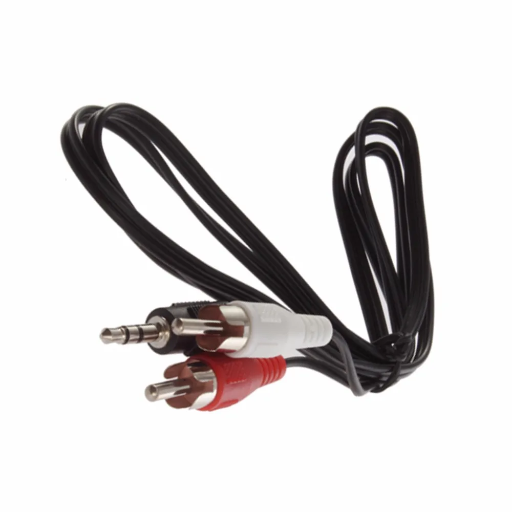 Mini 3.5มม.Jack To 2 RCA ชายสเตอริโอ Y อะแดปเตอร์อะแดปเตอร์อะแดปเตอร์ Kabel สายไฟ AUX สำหรับ mp3 Pod โทรศัพท์ทีวีลำโพงเสียง