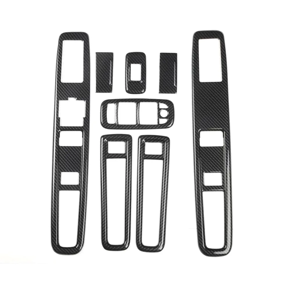 

8Pcs/set Car Window Lift Switch Panel Stickers Bezel Trim For Jaguar XEL 2018 2019 Interior Auto Accessory Styling