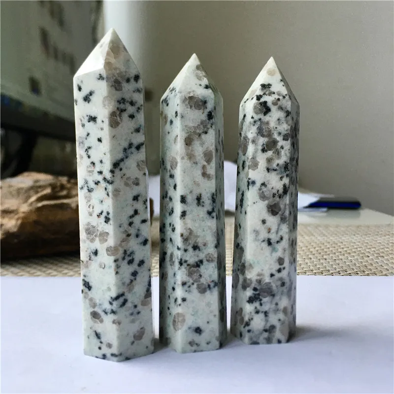 Natural  Tianshan Blue Jade Stone PointObelisk Crystal Quartz  for Healing