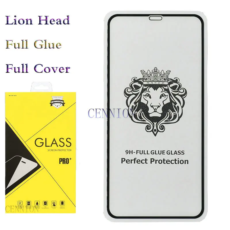 Lion Head Full Cover Full Glue Tempered Glass Screen Protector for Nokia C1 2.3 3.2 4.2 6.2 7.2 3.1 A C 100pcs mix types