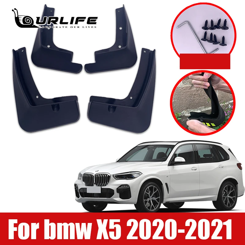 4 PCS FRONT REAR Splash Guards Mudflaps Car Fenders Mudguards Mud-Flaps For BMW X5X X5M Sport 2020 2021 G05 Car Accessories