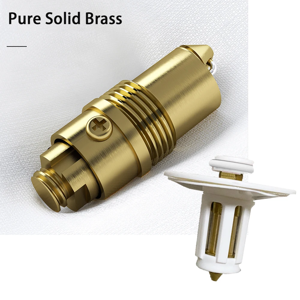 White Brass Bounce Core Sink para Banheiro, Filtro Pop Up, Captador de cabelo, Rolha desodorante, Lavatório de cozinha, Renovação de ferramentas