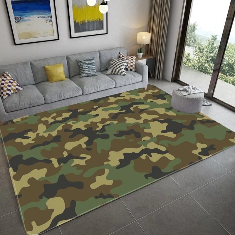 

Military Camouflage Area Rugs for Living Room Bedroom Anti-Slip Camo Mat Doormat Entrance Carpet Tapis Salon Alfombras