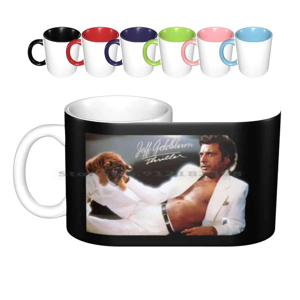 Thriller ( Long ) Ceramic Mugs Coffee Cups Milk Tea Mug Whythelongplayface Popart Vinyl Mashup Record Music Film Movie Movies