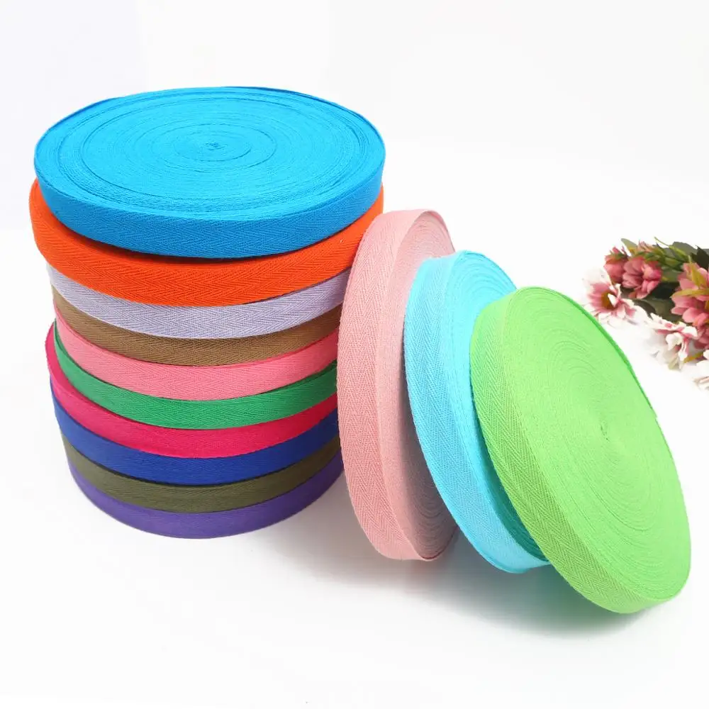 5 Yards Multi Color Herringbone Tape Ribbons Cotton Woven Ribbon Sewing Overlock Cloth Strap Belt DIY Accessories Width 2cm