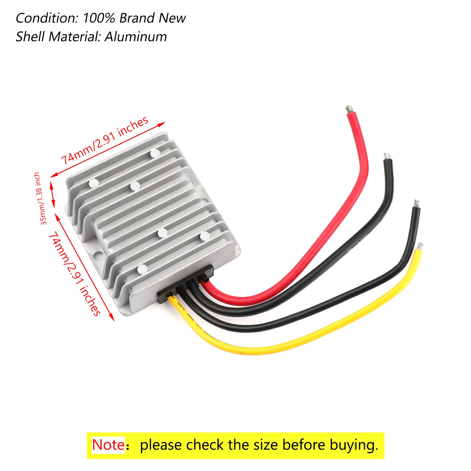 Areyourshop Waterproof DC / DC Converter Regulator 12V Step Up to 24V 15A 360W Voltage