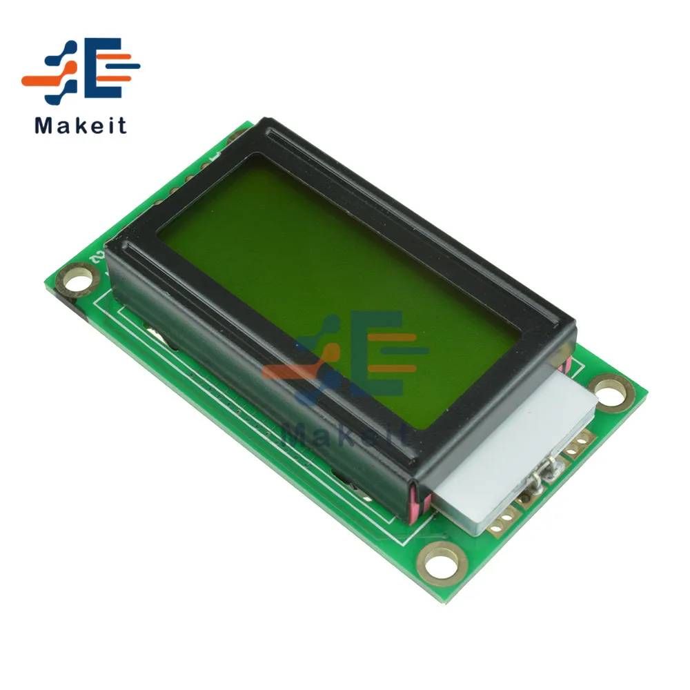 Module d'affichage LCD 5V 0802, rétro-éclairage jaune bleu HD LED, panneau d'affichage OLED, 8x2 caractères TFT, Module LCD pour Arduino