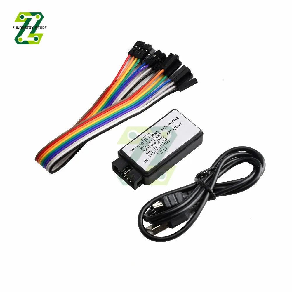Imagem -02 - Analisador de Lógica Usb Portátil 24m 8ch Canais Depurar Ferramenta de Medição Upload de Dados