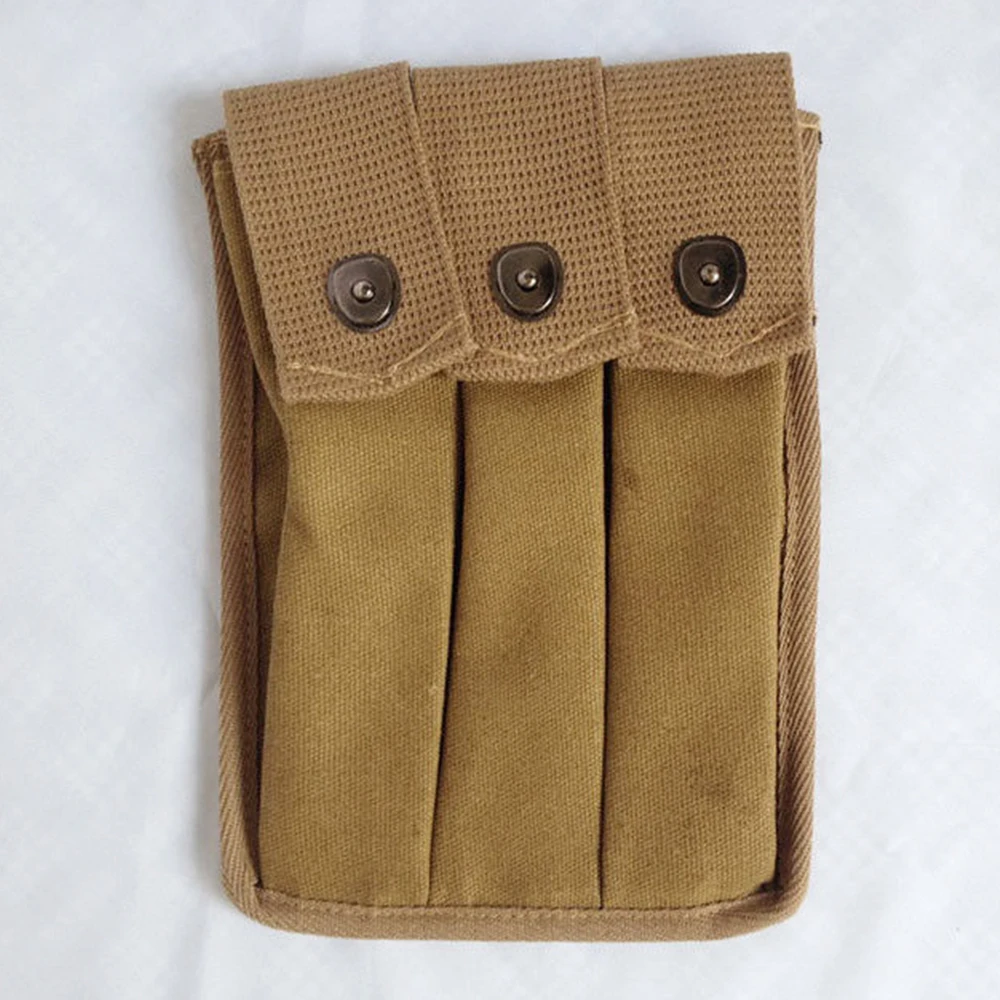 WWII WW2 UNS AMRY THOMPSON MAGAZIN 3 ZELLE 30 RUNDEN AMMO LEINWAND TASCHE POUCH