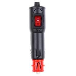 Enchufe macho de alta potencia para encendedor de cigarrillos de coche, Conector de enchufe con interruptor de encendido/apagado rojo, 12V-24v, 1 unidad, nuevo